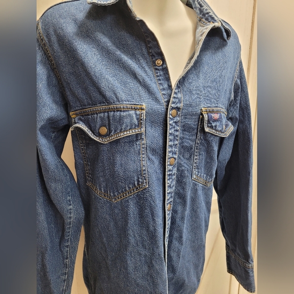 GWG vintage Dark Wash Denim Womans Shirt - Picture 2 of 6